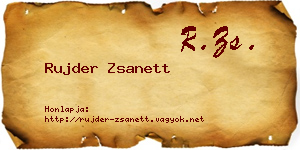 Rujder Zsanett névjegykártya